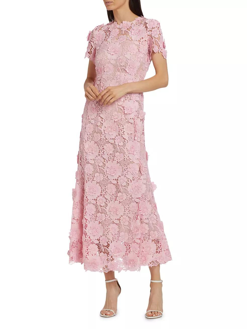 Floral & Guipure Lace Maxi Dress Product Image