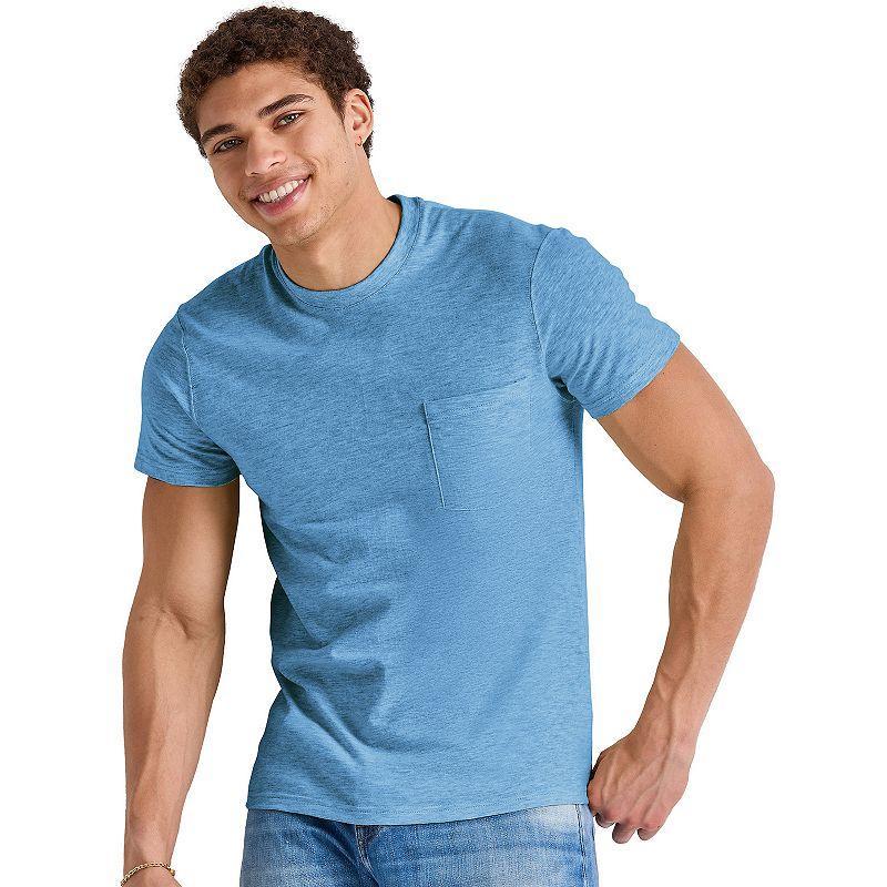 Hanes Originals Mens Tri-Blend Pocket T-Shirt Mint To Be Green Heather S Product Image