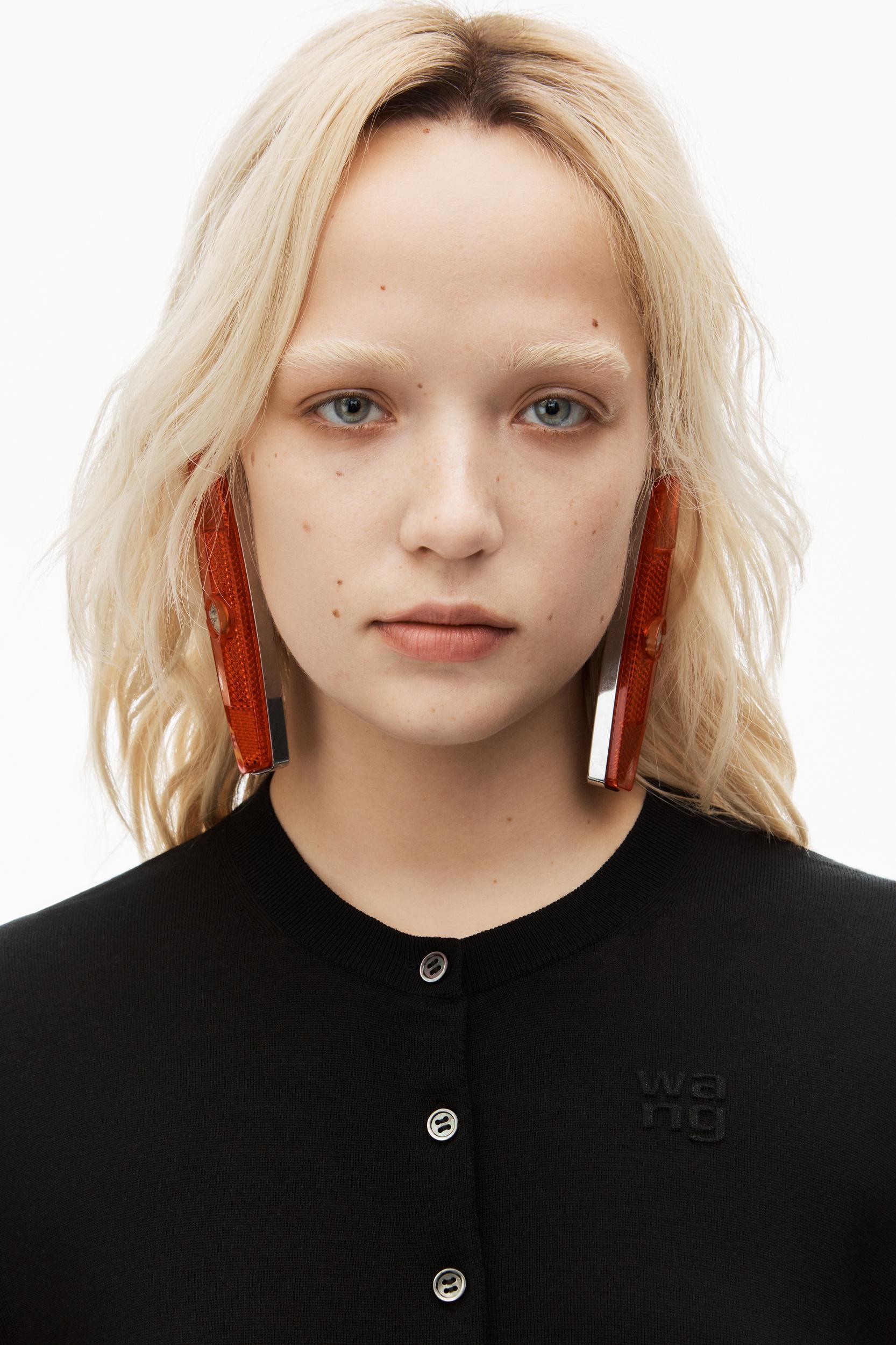 Logo-embossed Cardigan In Superfine Merino Wool Product Image