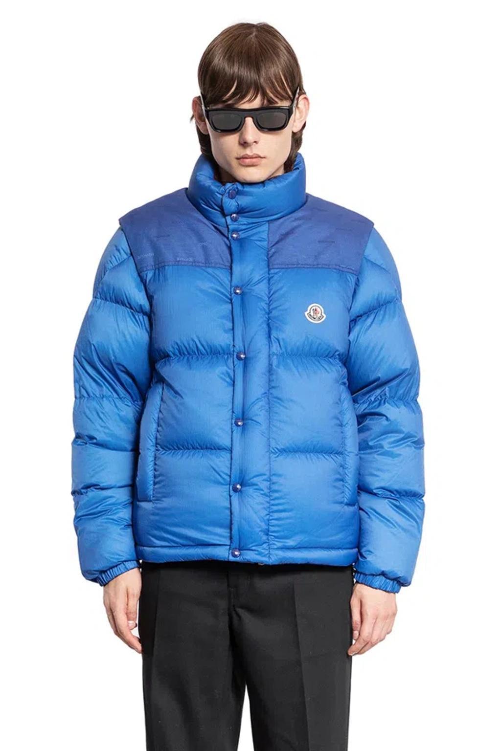 MONCLER Verone Reversible Short Puffer Jacket In Blue Product Image