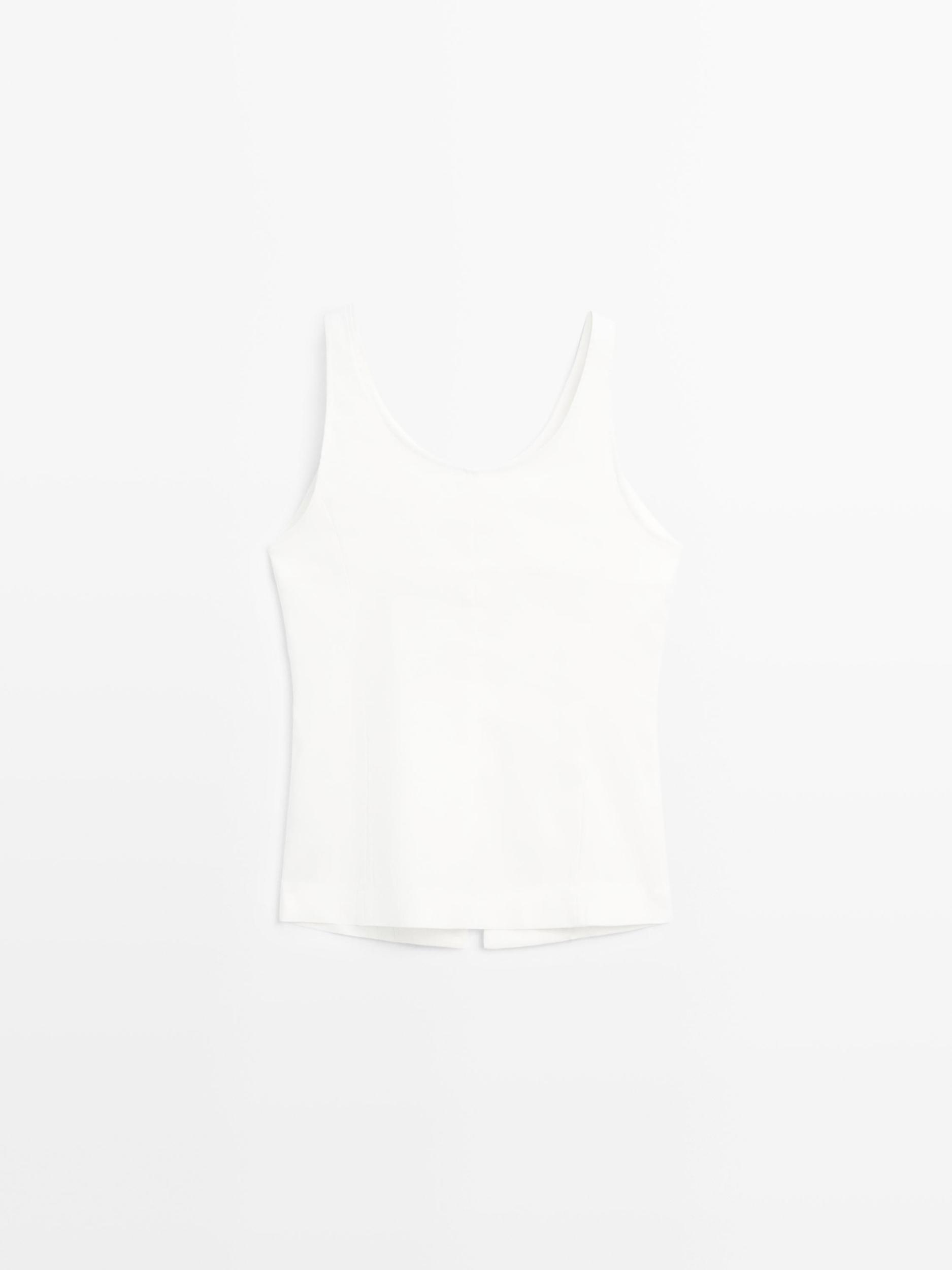 Linen blend top with buttons Product Image