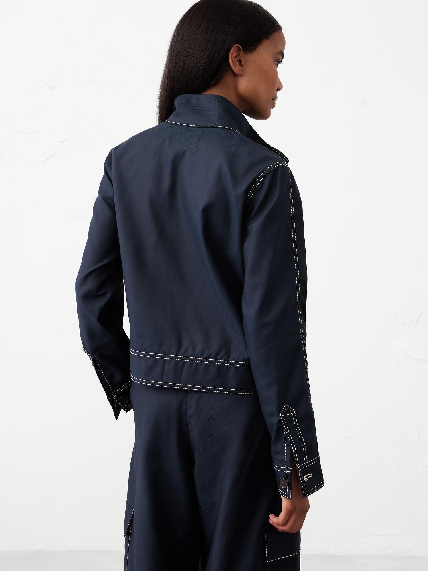 Twill Cropped Jacket Product Image