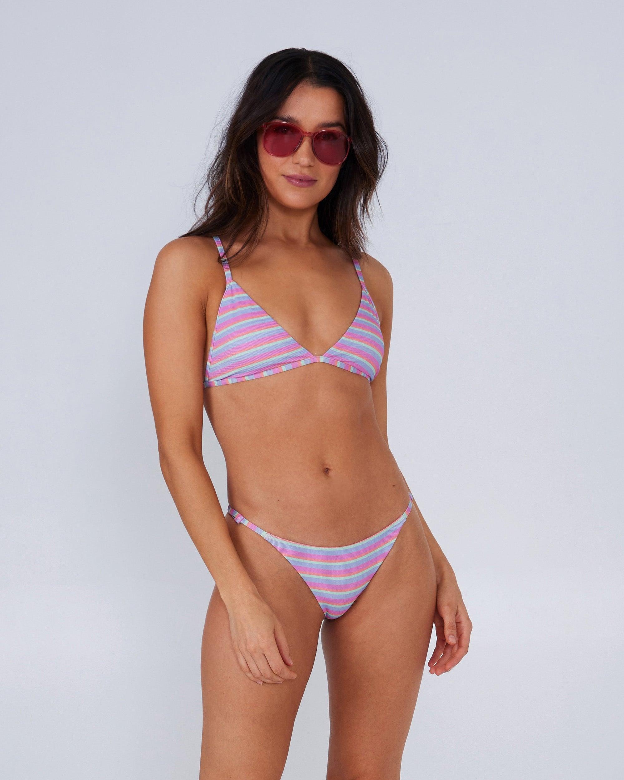 Shorebreak String Rib Bikini Bottom - Orchid Female Product Image