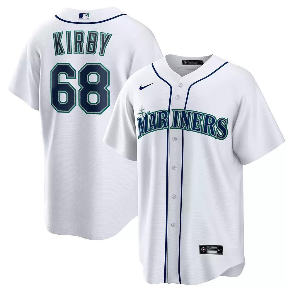 Men's Nike George Kirby White Seattle Mariners Home Replica Jersey, Size: 2XL Product Image