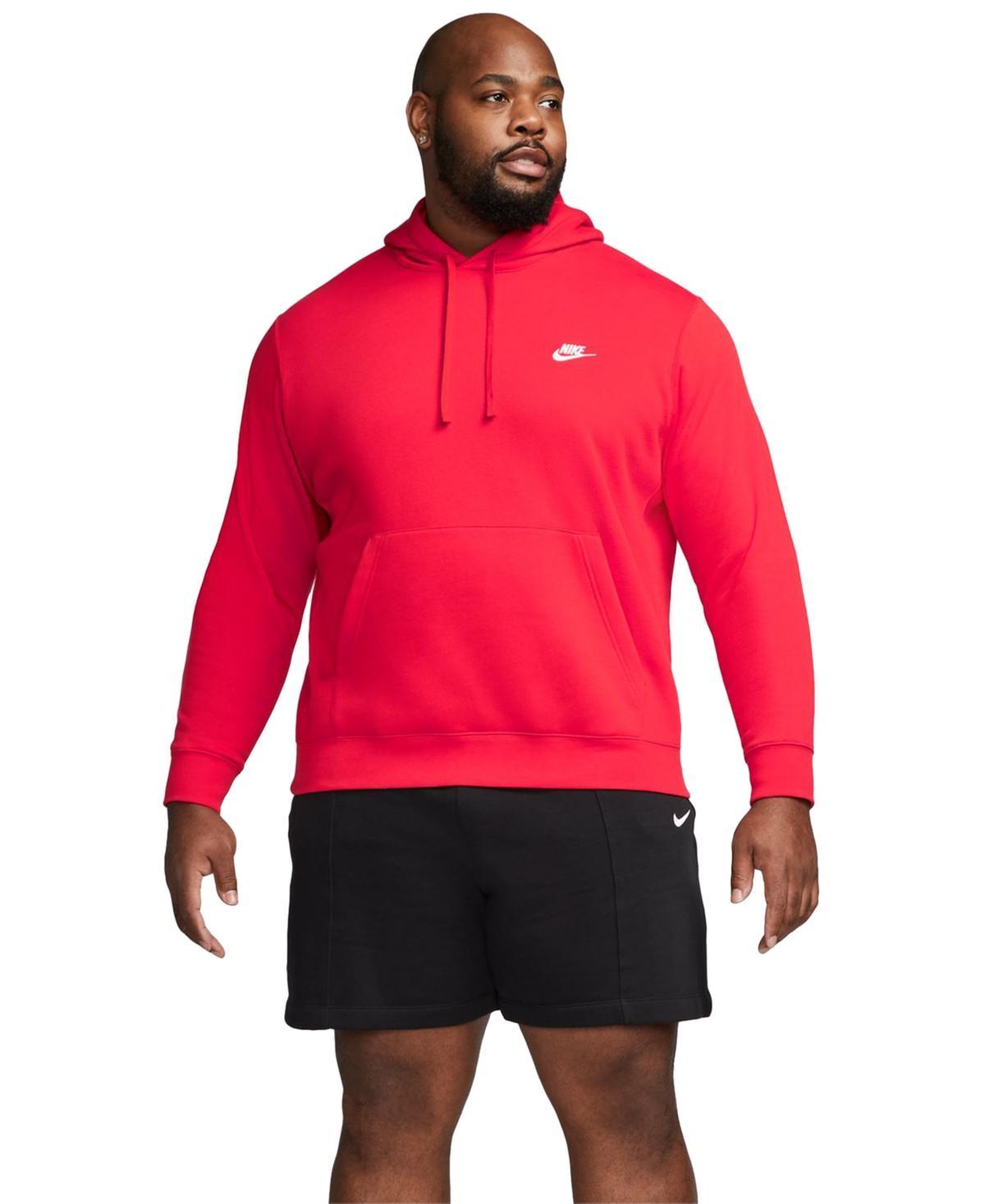 Men's Nike Sportswear Club Fleece Pullover Hoodie, Size: Medium, Grey Heather Product Image