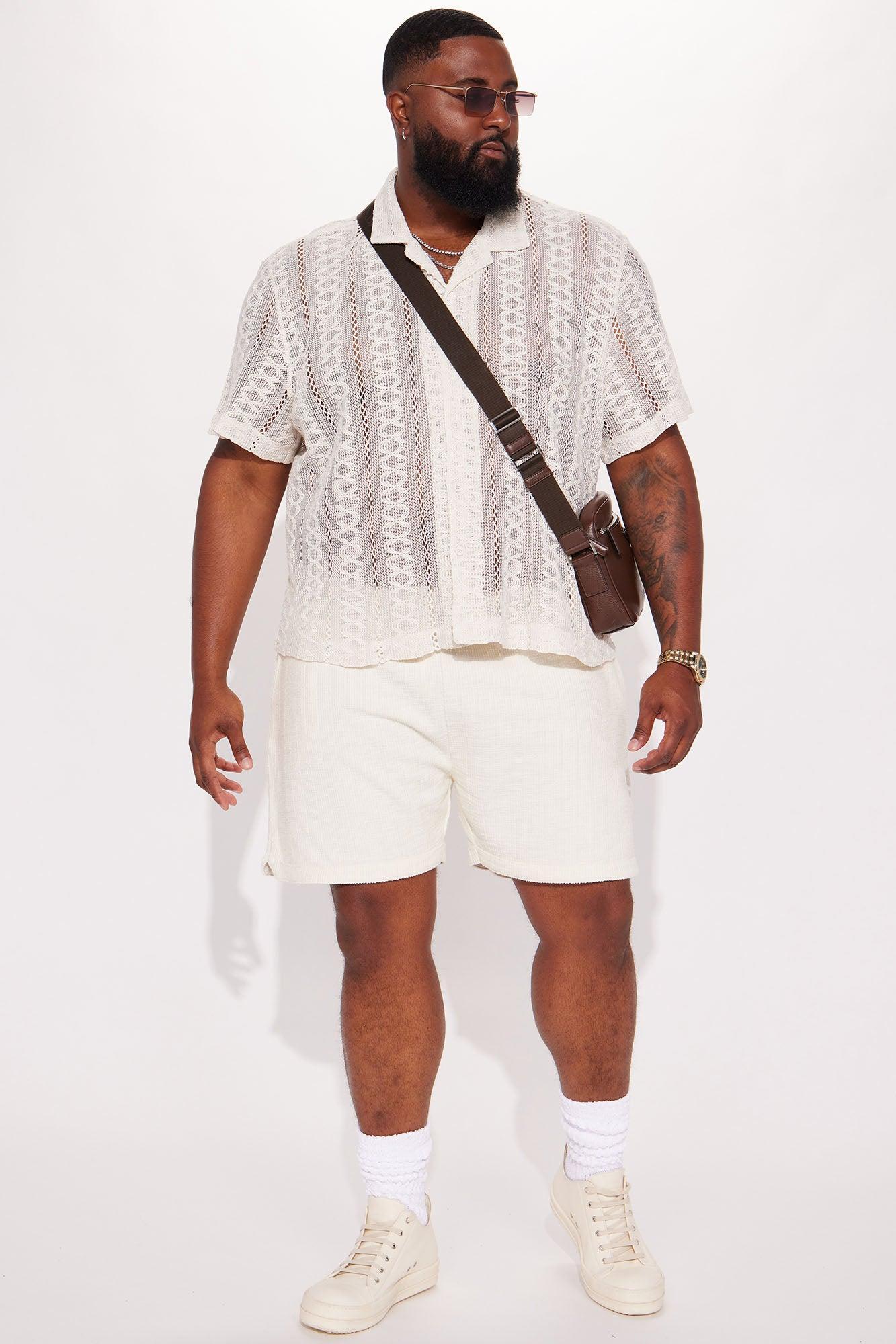 Dean Textured Short - Cream Product Image