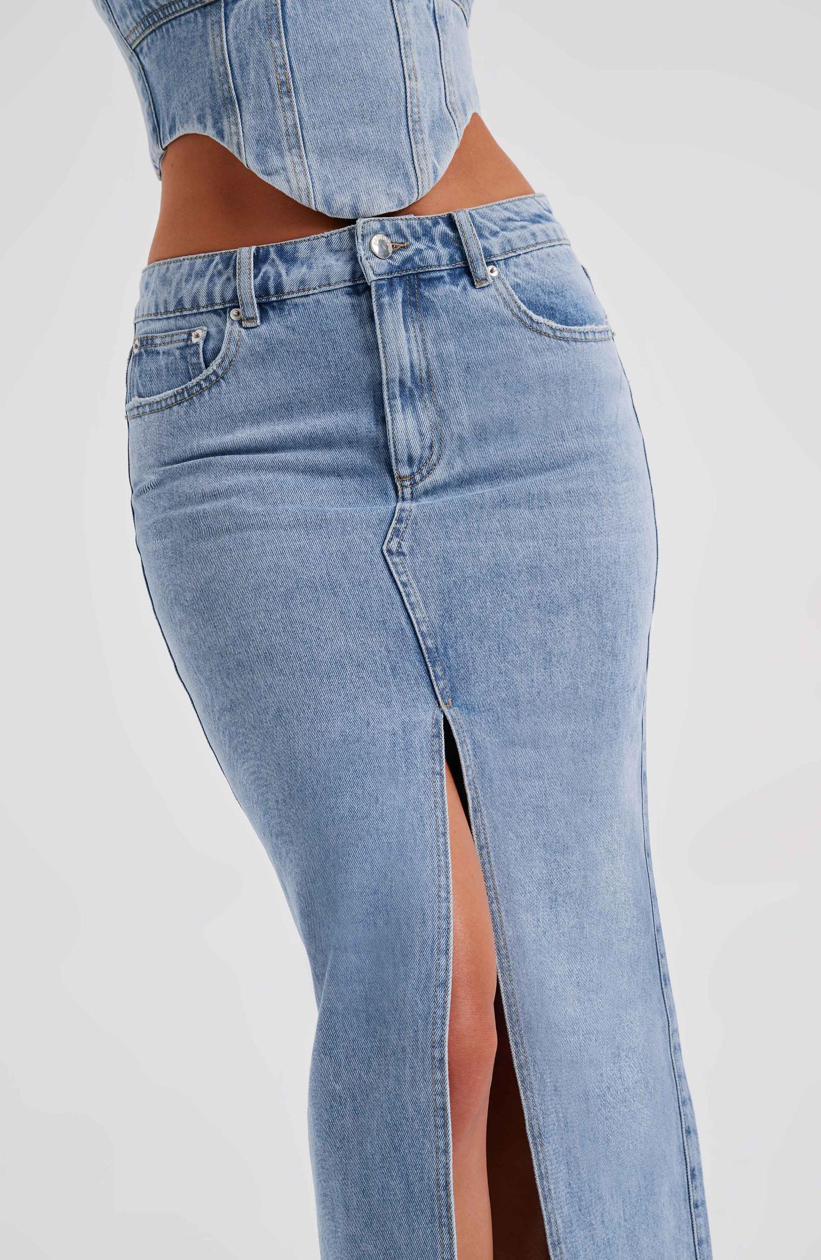 Flor Maxi Skirt - Blue Product Image