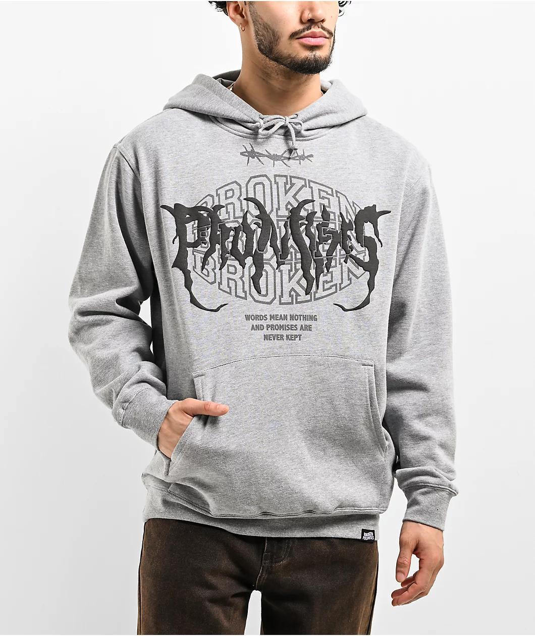 Broken Promises Underworld Grey Hoodie Product Image