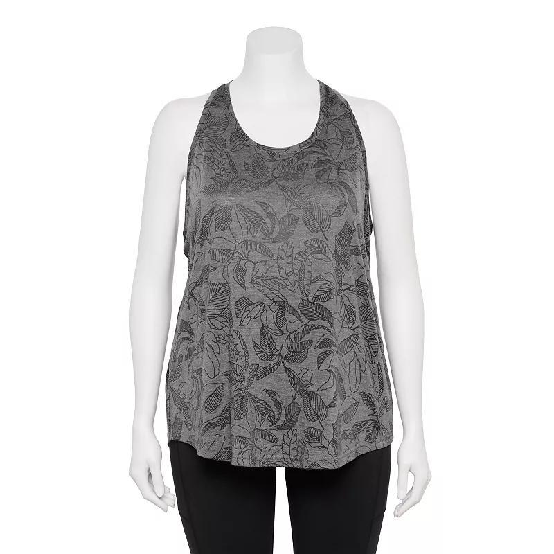 Plus Size Tek Gear Burnout Racerback Tank Top, Womens Product Image