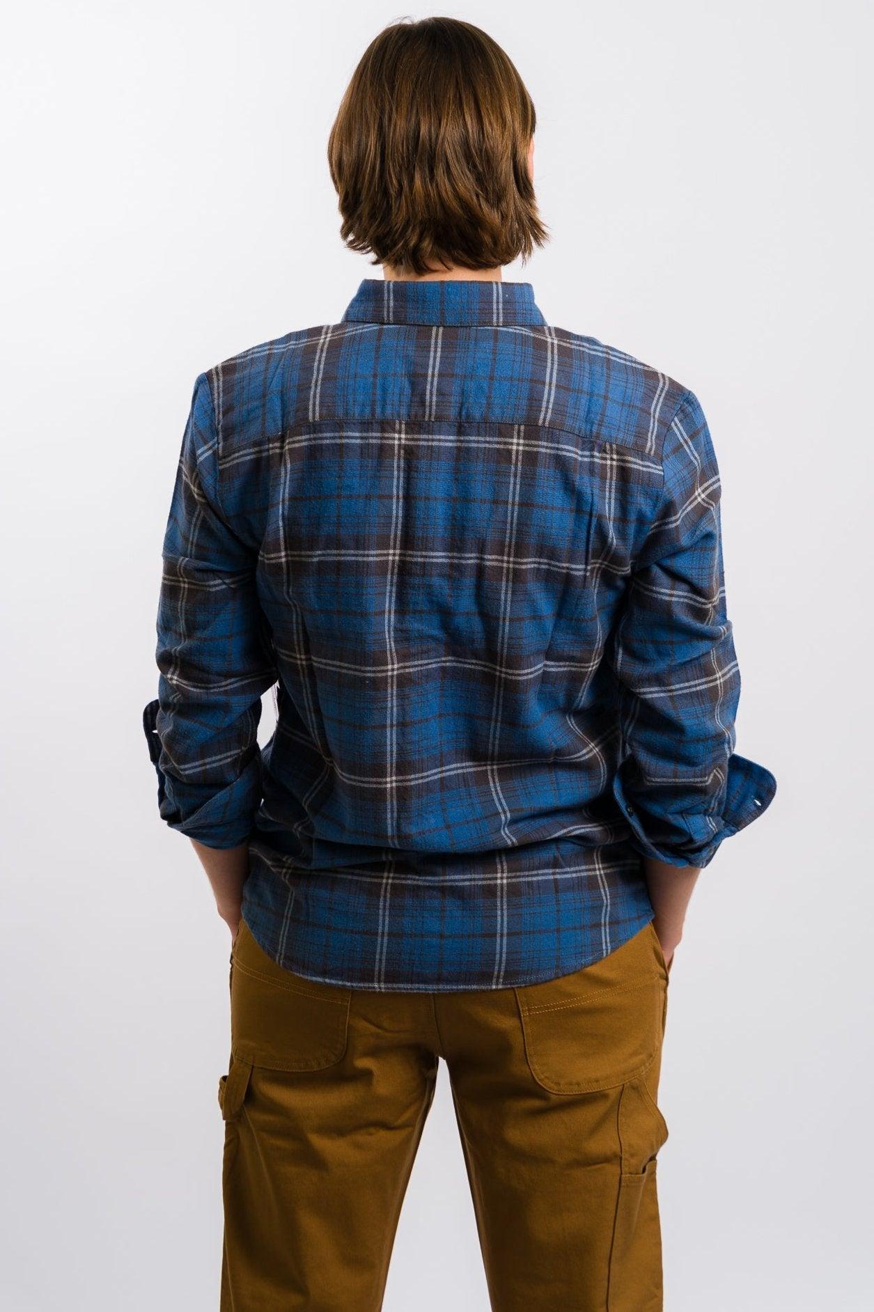 Volcom Caden Plaid Long Sleeve Flannel Shirt - Blueberry Product Image