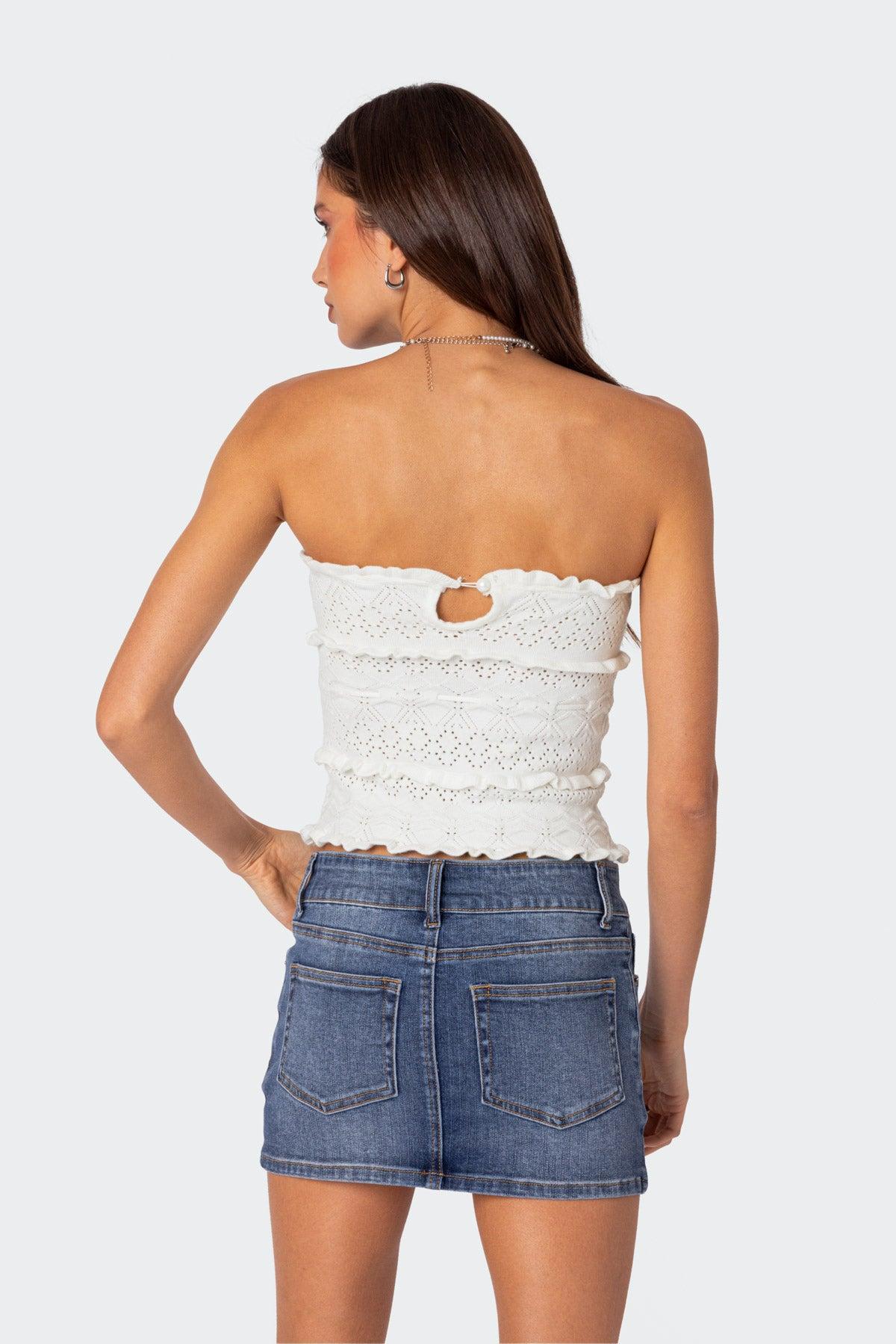 Cecily Strapless Knit Top Product Image