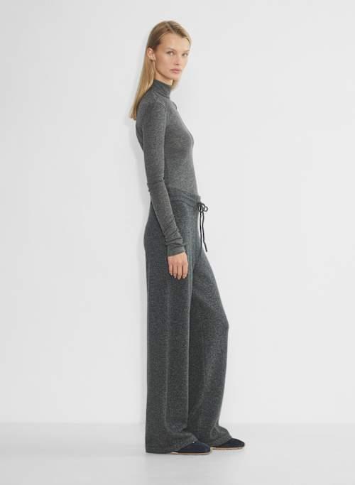 cashmere hi-rise wide pant Product Image