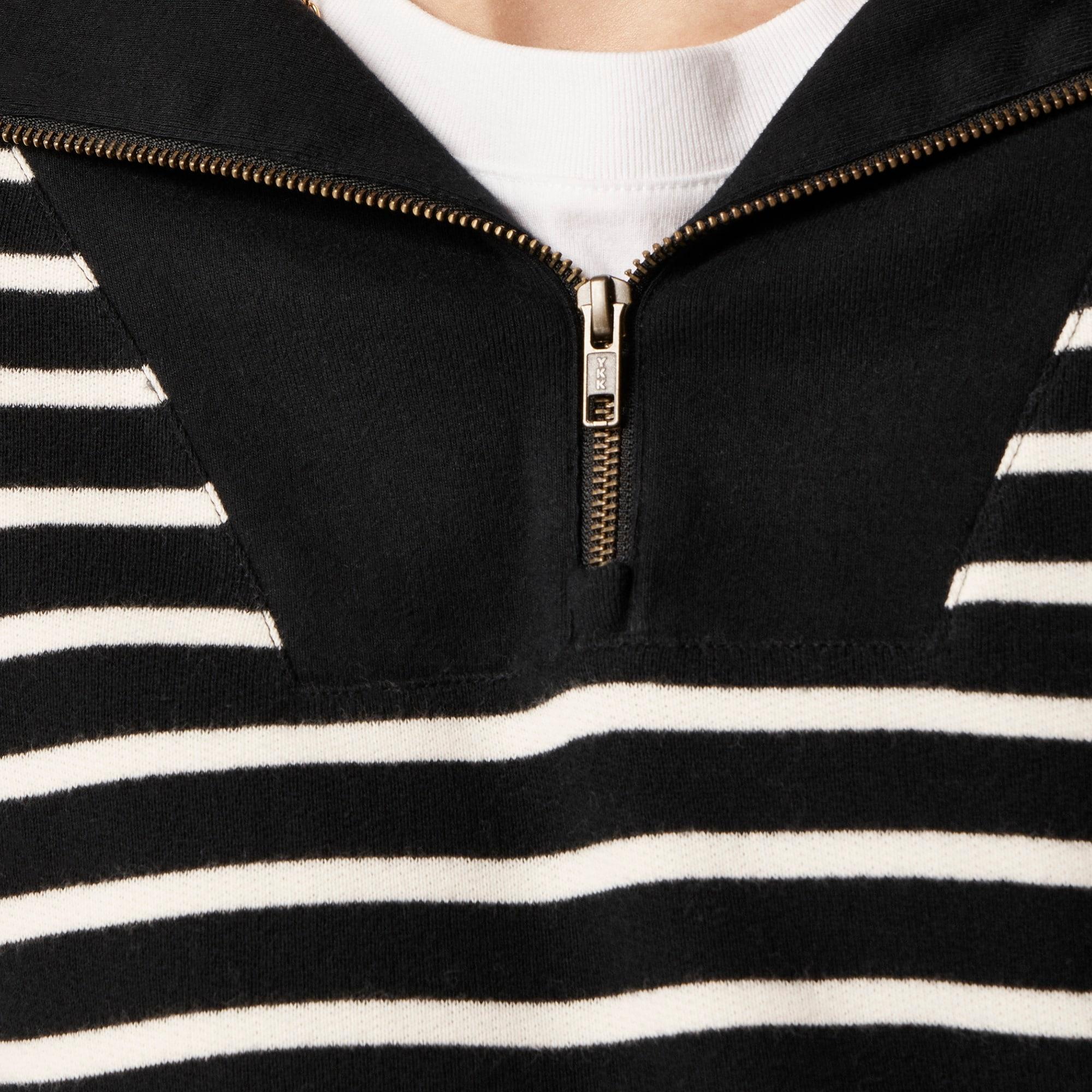 Heritage terry quarter-zip sweatshirt in stripe Product Image