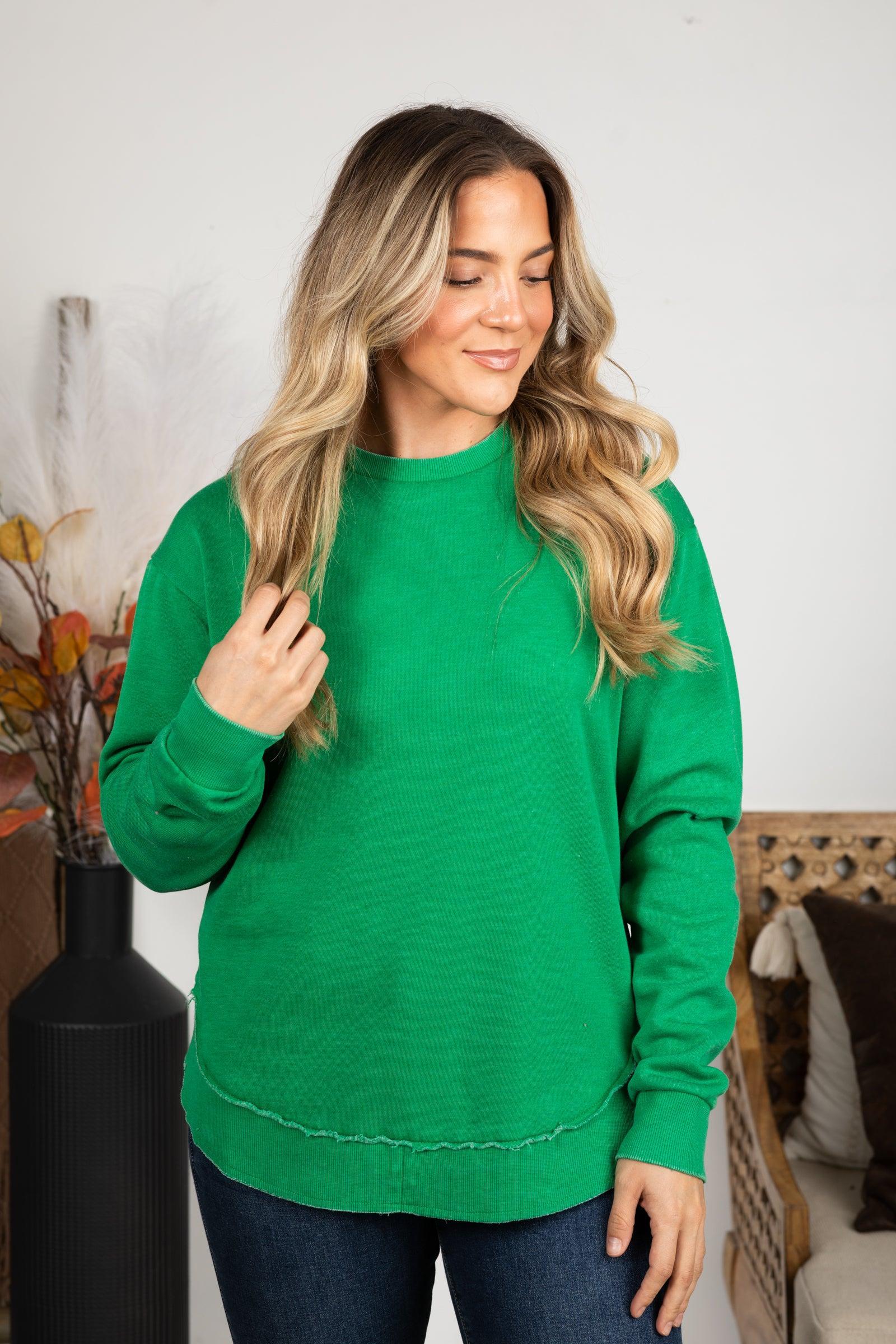 Pigment Dyed Cozy Campfire Round Hem Sweatshirt Product Image