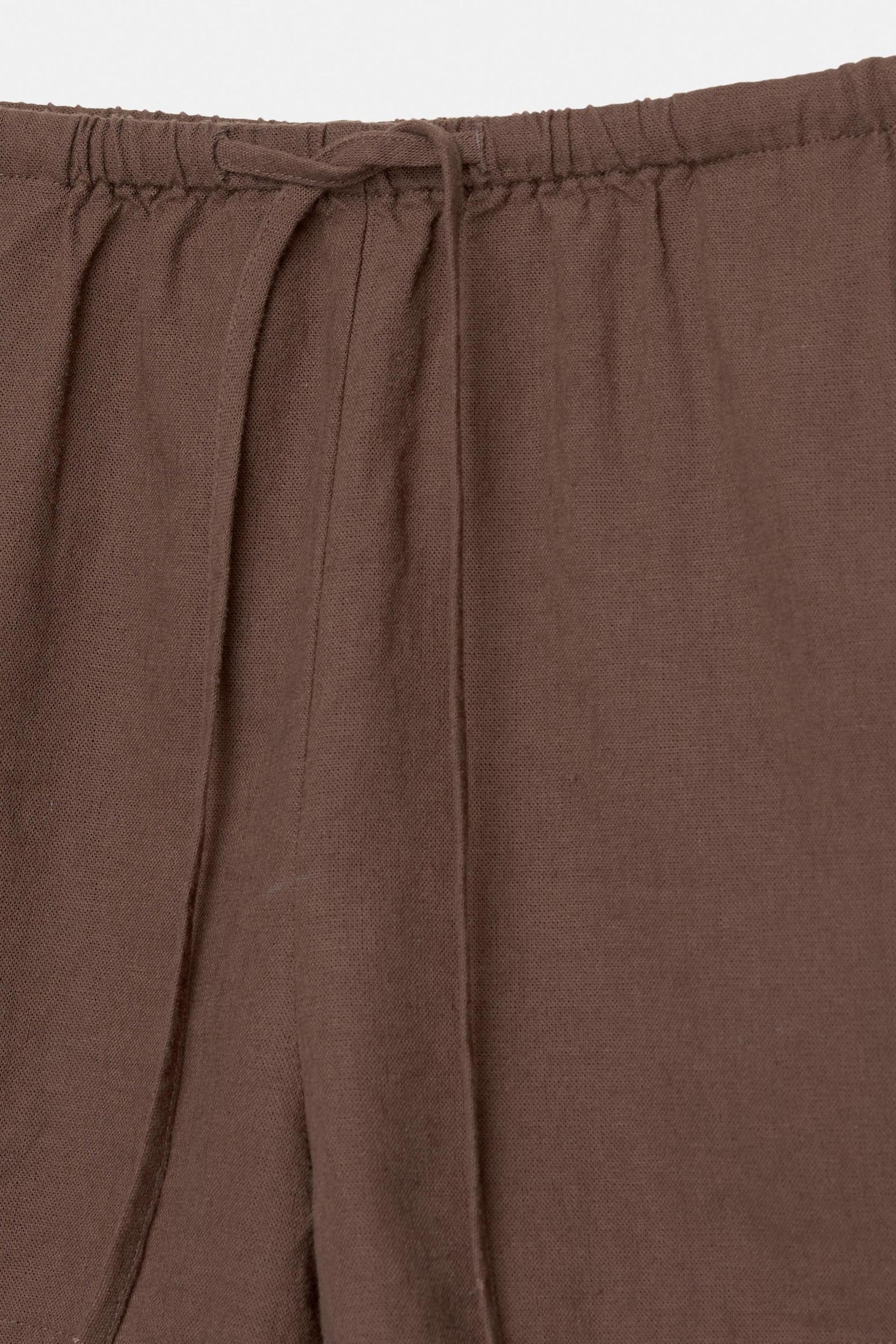 Rustic linen blend shorts Product Image