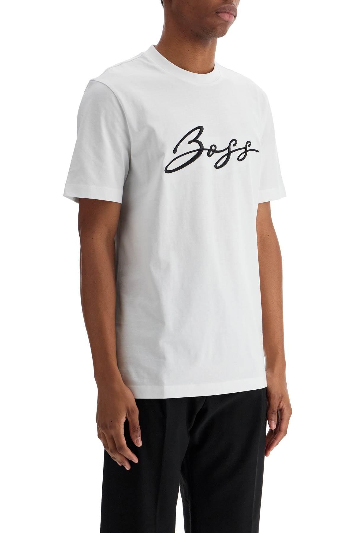 HUGO BOSS Boss Men's Embroide T-shirt In White Product Image