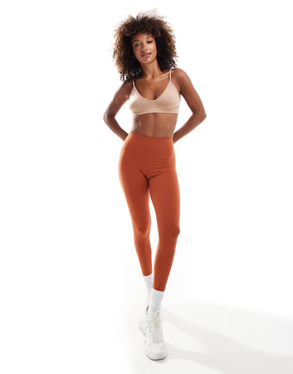 ASOS 4505 Icon seamless active intimate bra in caramel Product Image