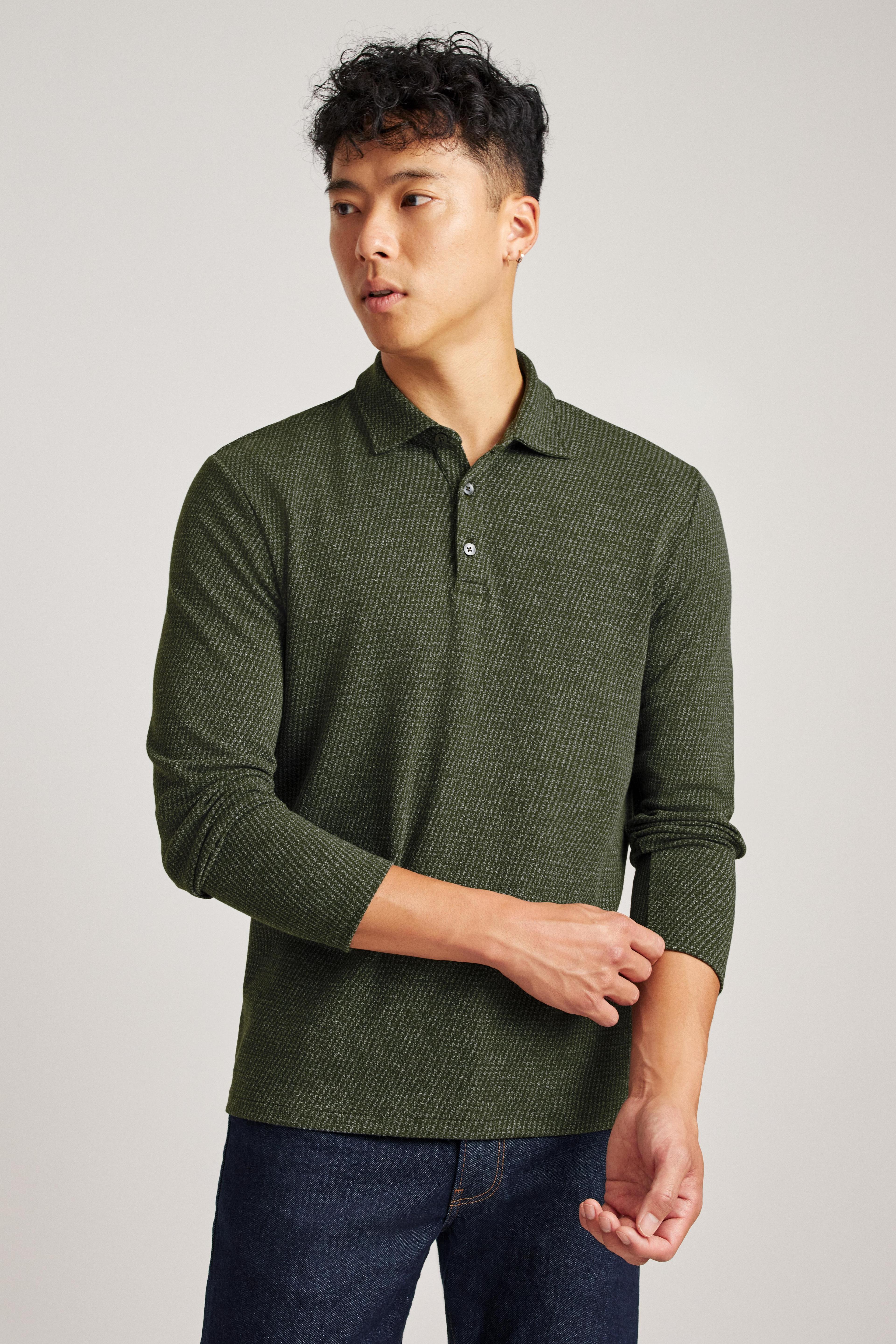 Luxe Long Sleeve Polo Product Image