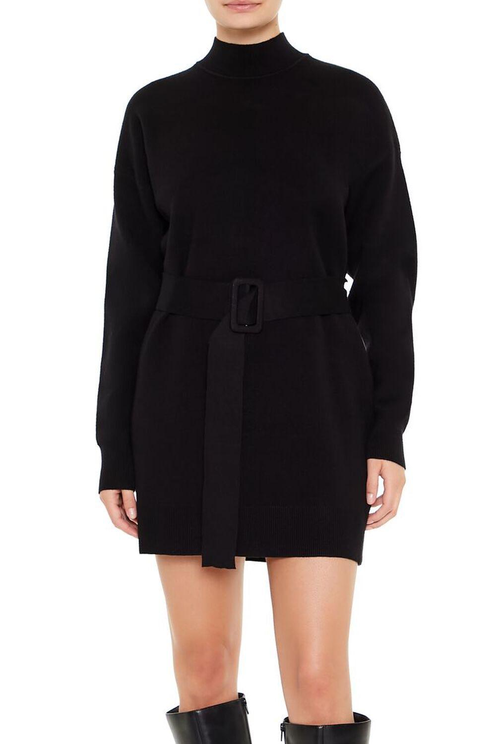 Belted Mini Sweater Dress | Forever 21 Product Image