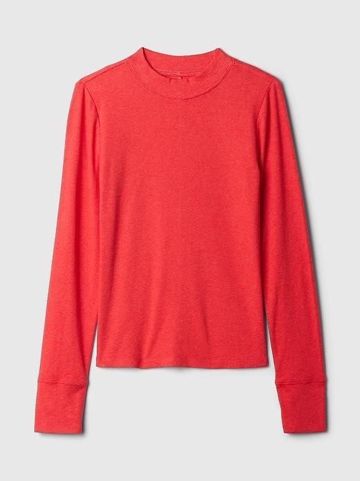 Essential Rib Mockneck T-Shirt Product Image