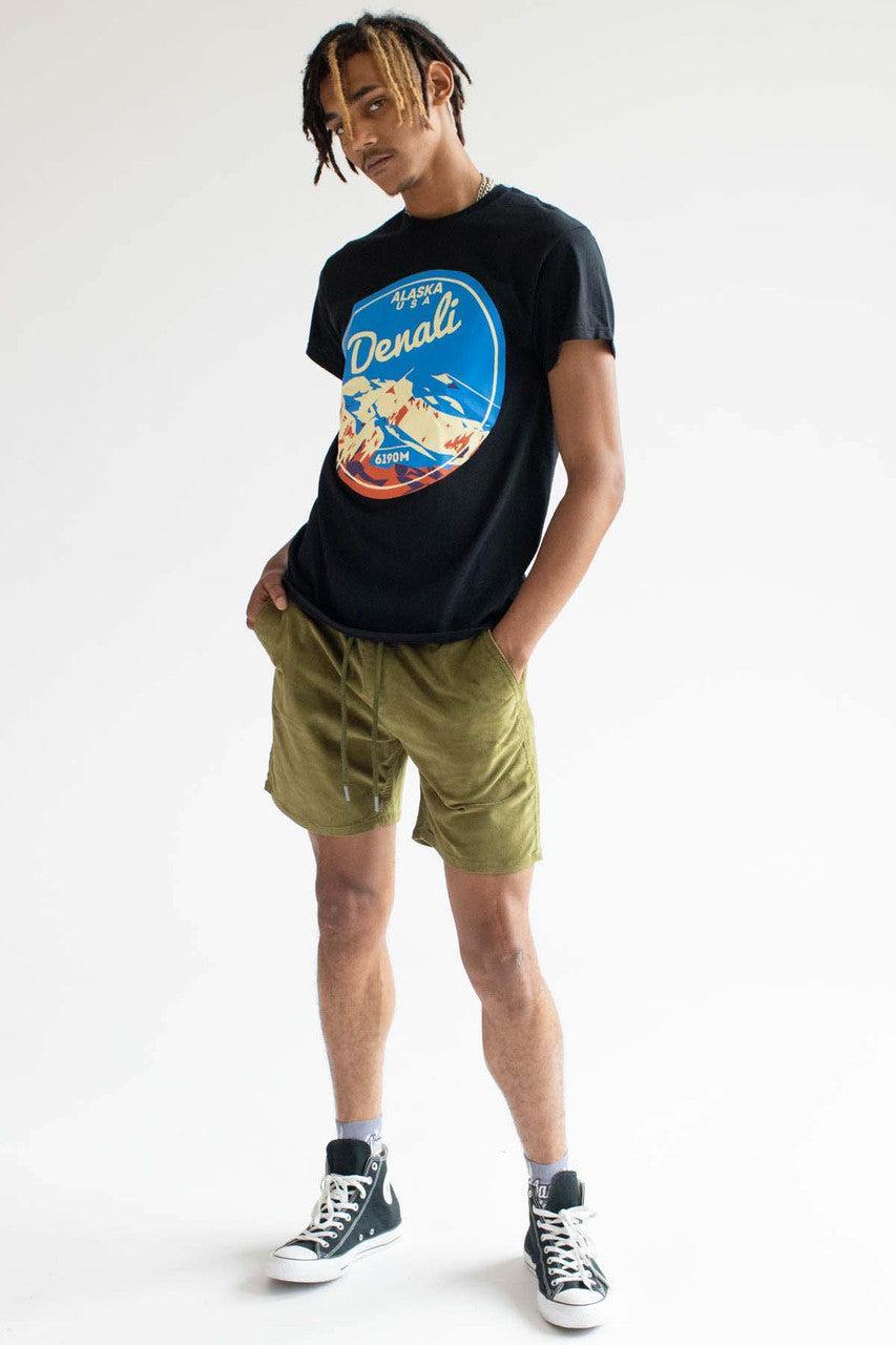 Dark Olive Corduroy Shorts Product Image