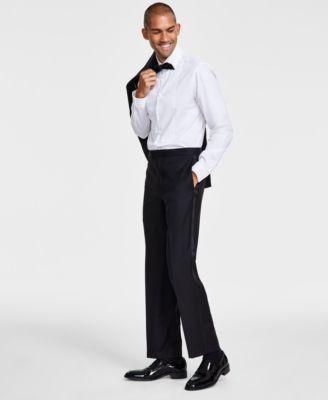 Michael Kors Mens Classic-Fit Stretch Tuxedo Pants Product Image