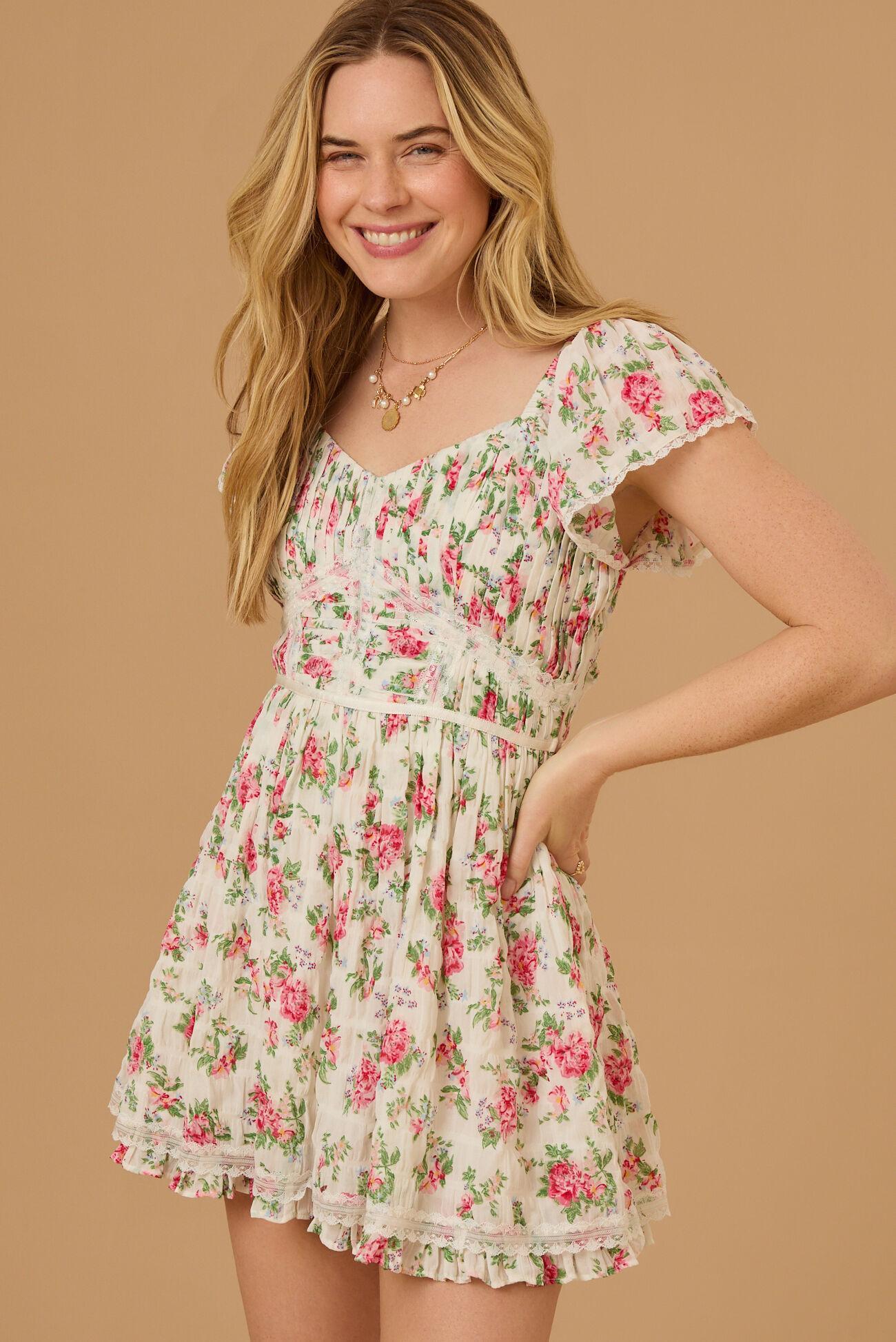 Bella Floral Mini Dress Product Image