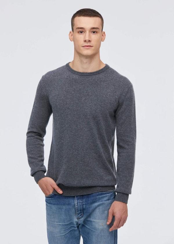 Crew Neck  Classic  Soft Cashmere Sweater For Men Product Image