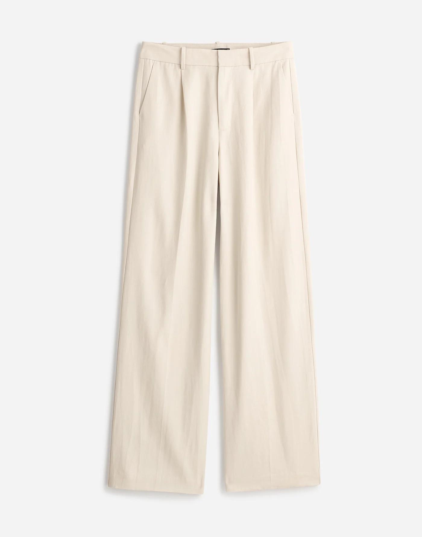 Slouchy Straight Pants in Drapey Twill Product Image