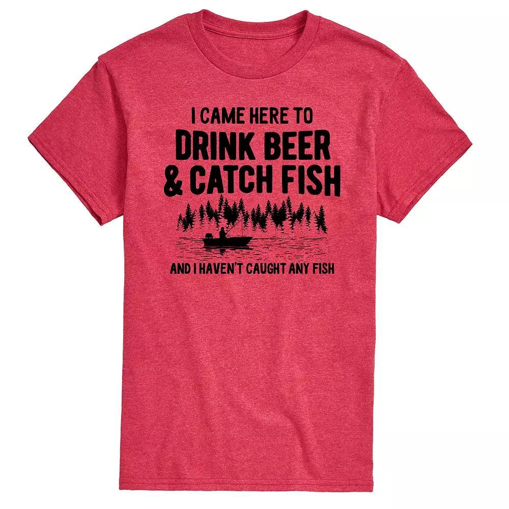 Men's Drink Beer And Catch Fish Graphic Tee,  Product Image