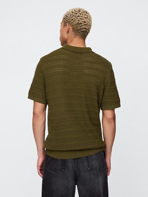 Sweater Polo Shirt Product Image