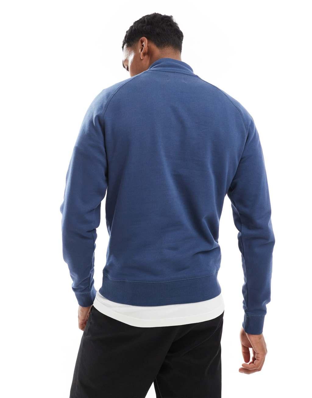 Farah jim half zip sweatshirt in blue Product Image