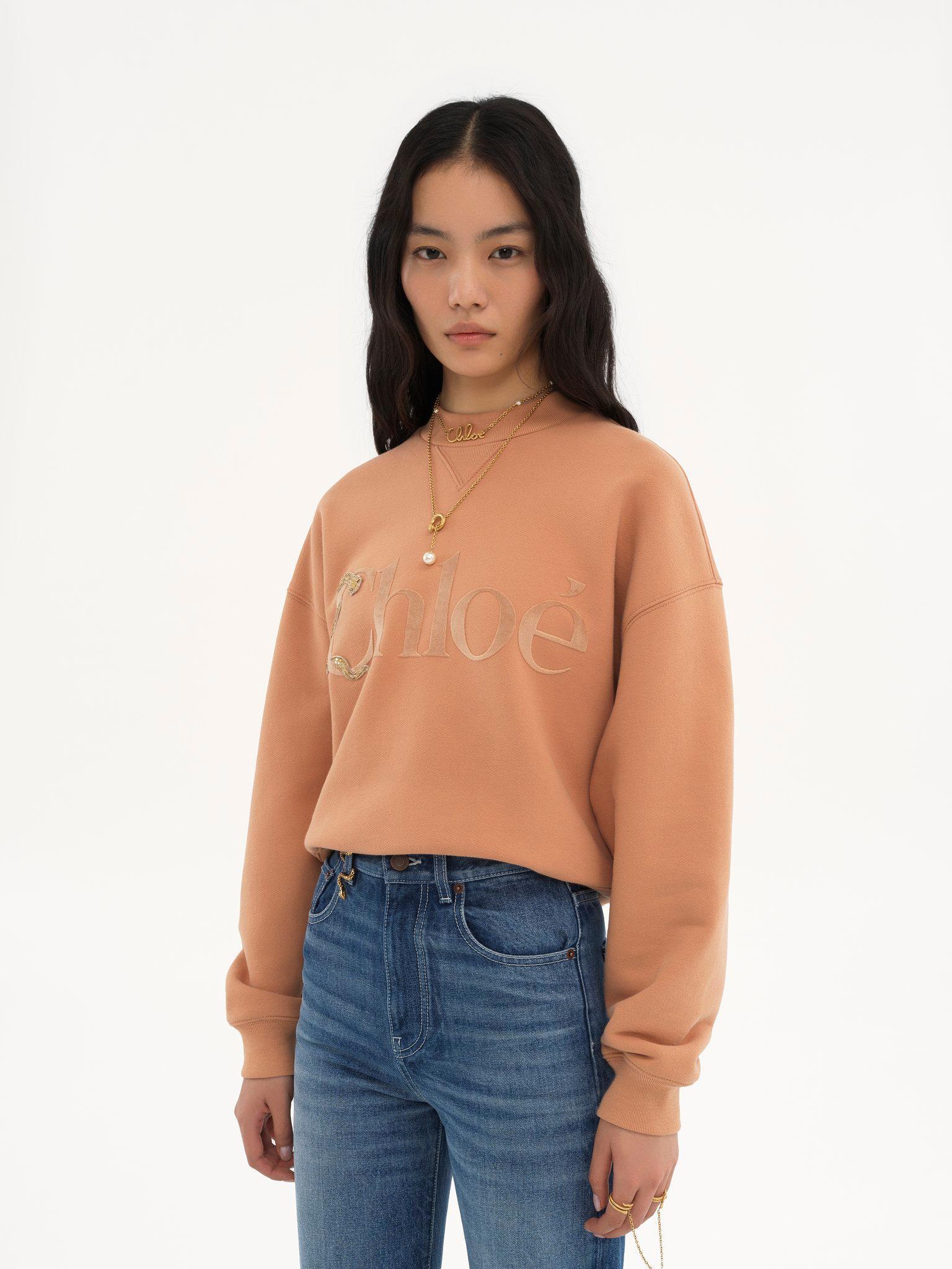 Generous logo sweater in cotton fleece Product Image