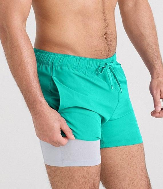 SAXX Oh Bouy 2N1 5#double; Solid Volley Swim Trunks Product Image