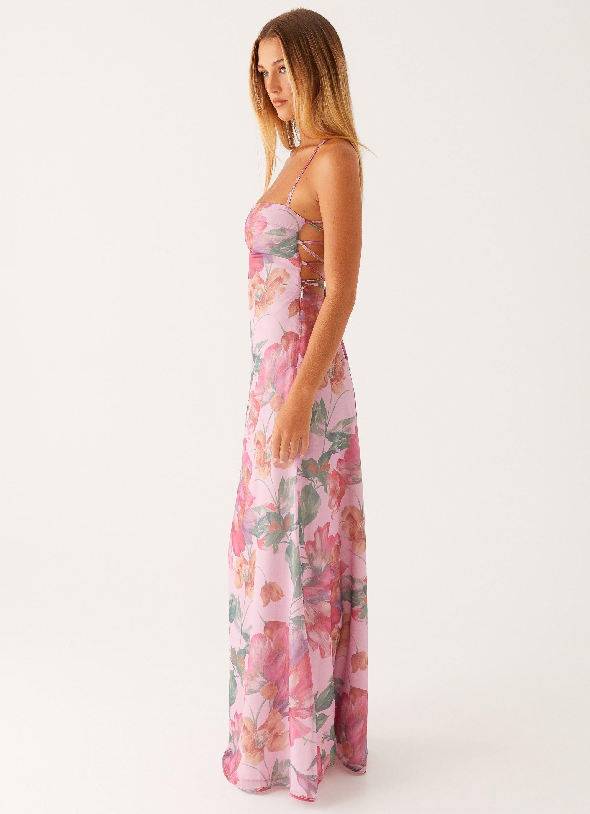 Peggy Maxi Dress - Pink Floral Product Image