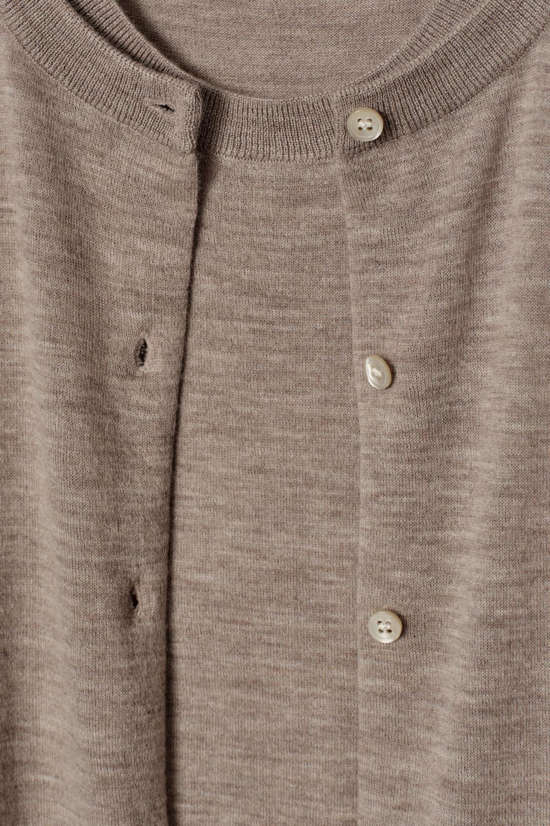 ATTACHED LAYERED FINE CASHMERE CARDIGAN Product Image