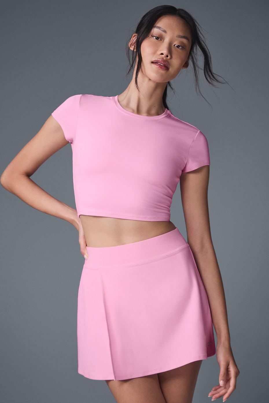 Alosoft Crop Finesse Short Sleeve - Sweet Pink Female Product Image