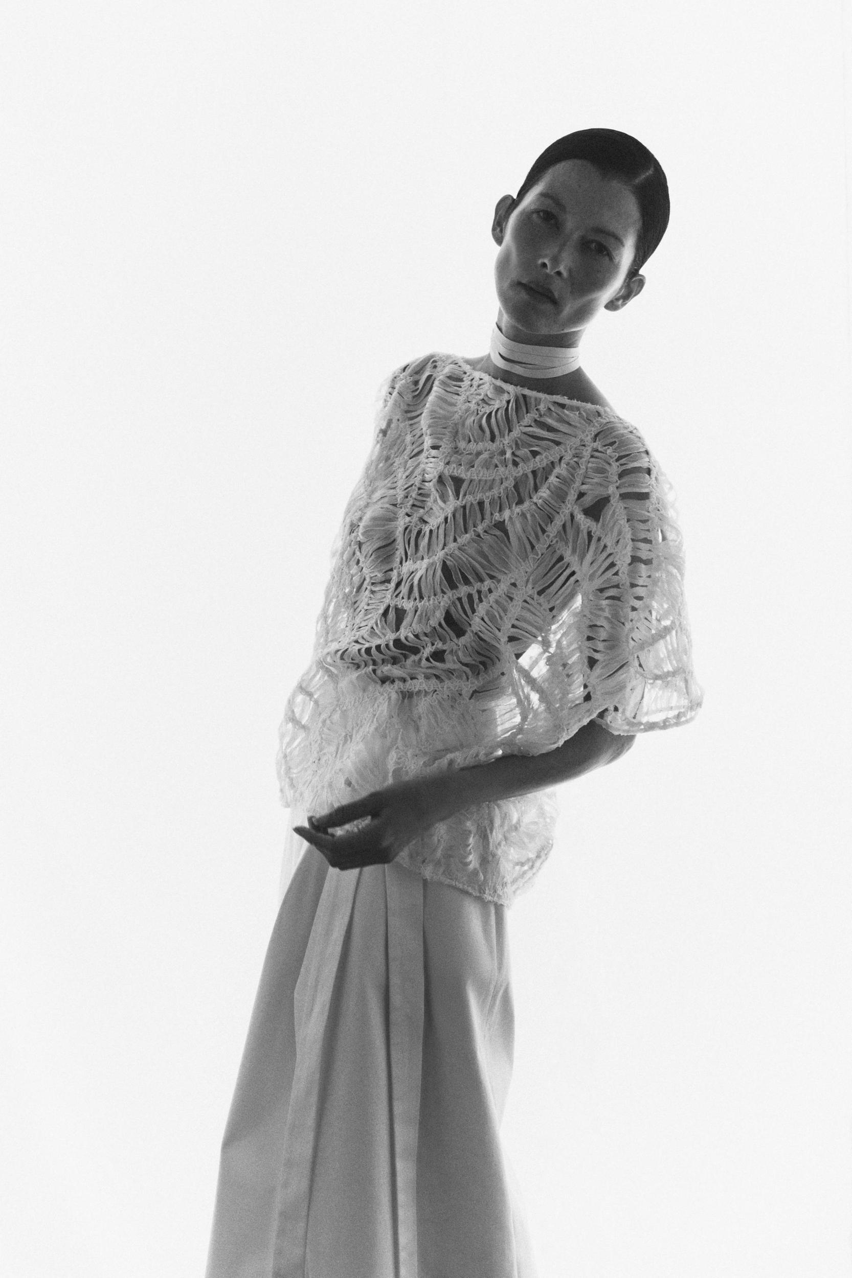 ZW COLLECTION ASYMMETRIC MIDI SKIRT Product Image