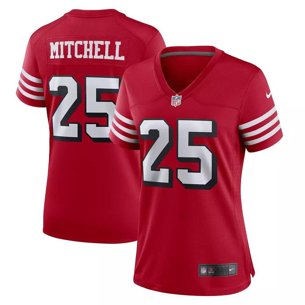 Women's Nike Elijah Mitchell Scarlet San Francisco 49ers Alternate Team Game Jersey, Size: XL, Red Product Image