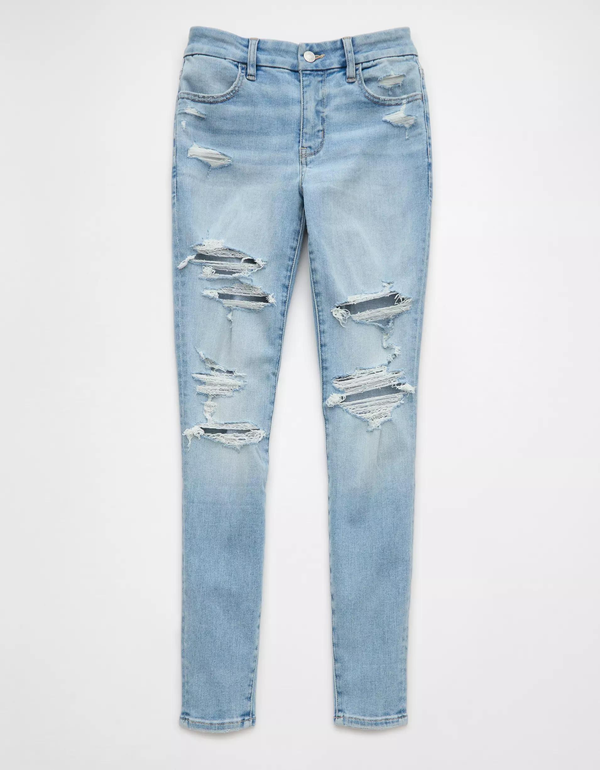 AE Next Level Curvy High-Waisted Ripped Jegging Product Image