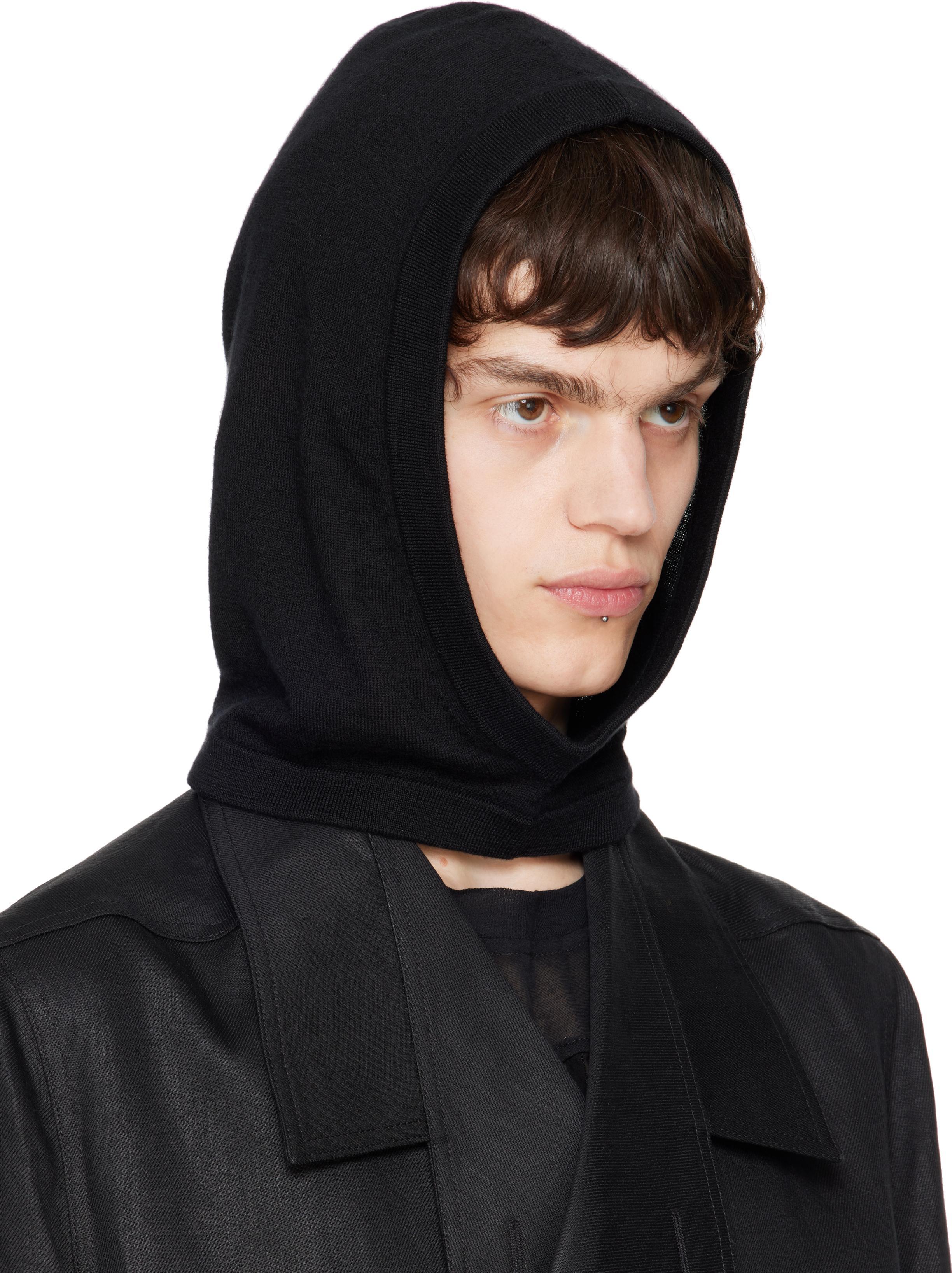 RICK OWENS Black Hollywood Cashmere Hood Product Image