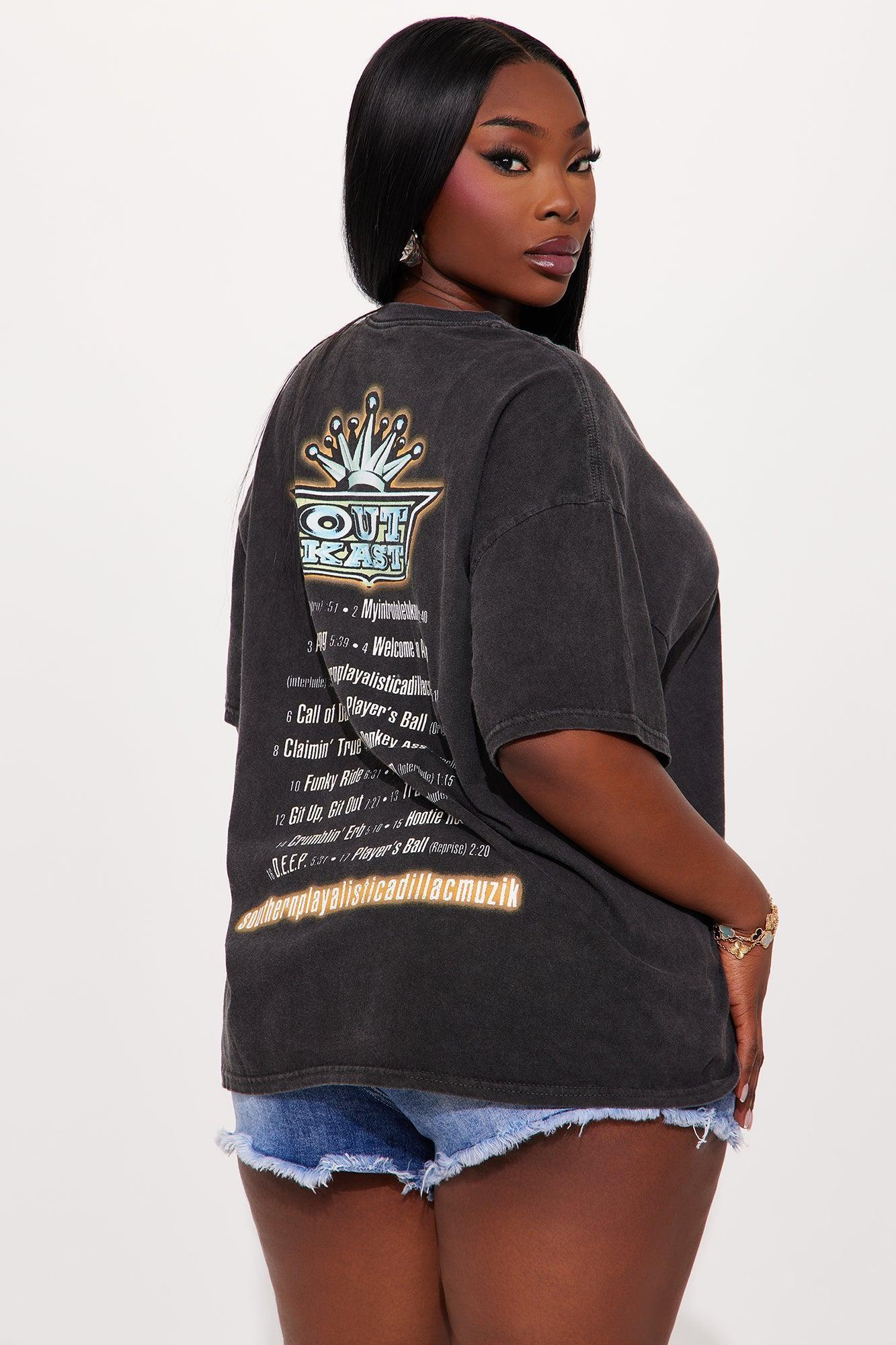 Outkast Washed Front and Back Tee - Black Female Product Image