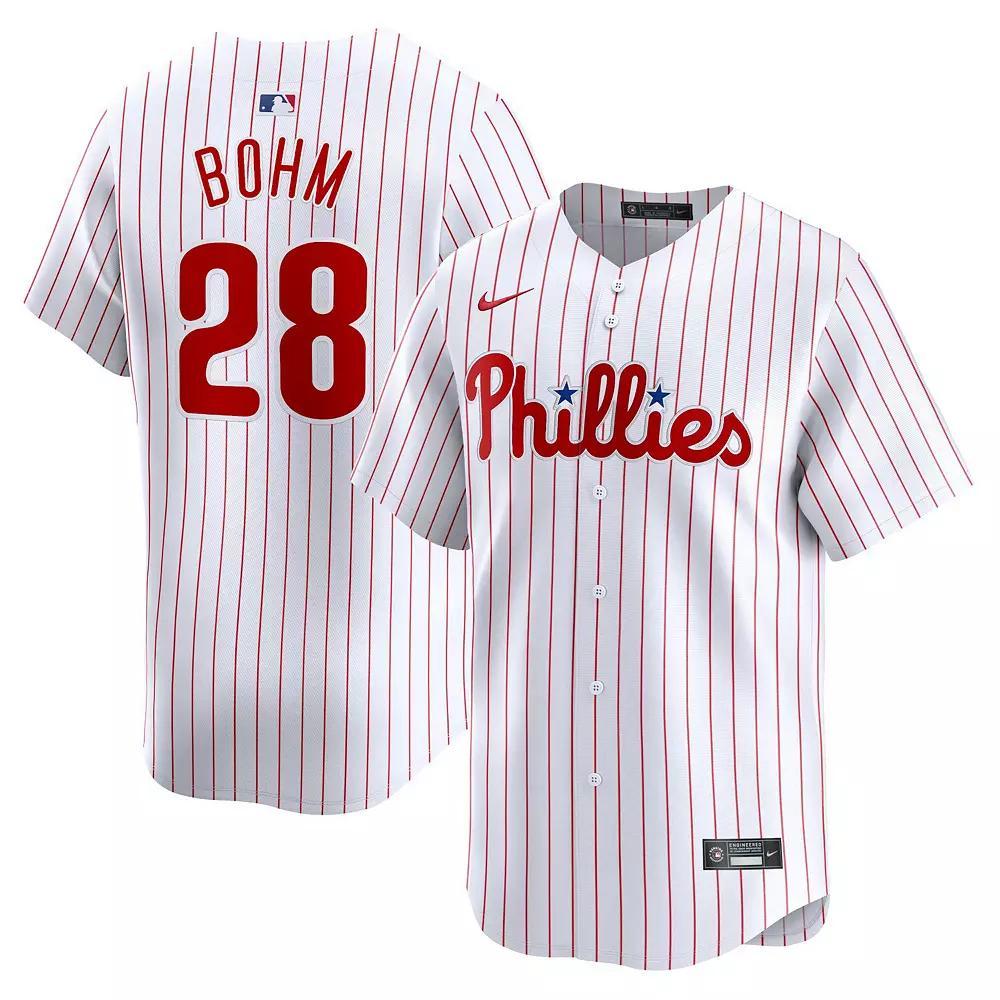 Men's Nike Alec Bohm White Philadelphia Phillies Home Limited Player Jersey,  Product Image