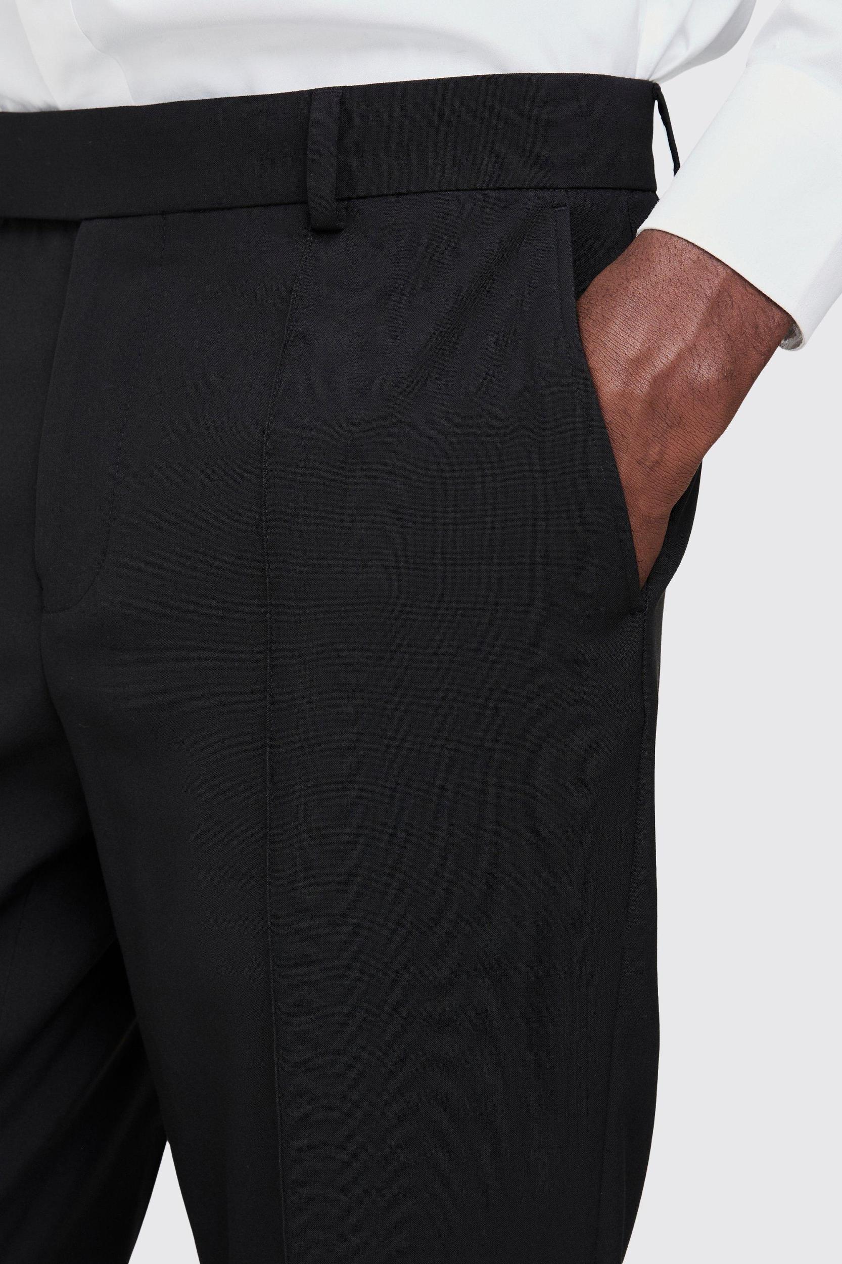 Fixed Waist Slim Pintuck Tailored Pants | boohooMAN USA Product Image