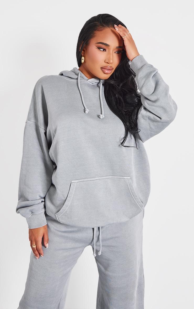 PRETTYLITTLETHING Shape Grey Hoodie Product Image