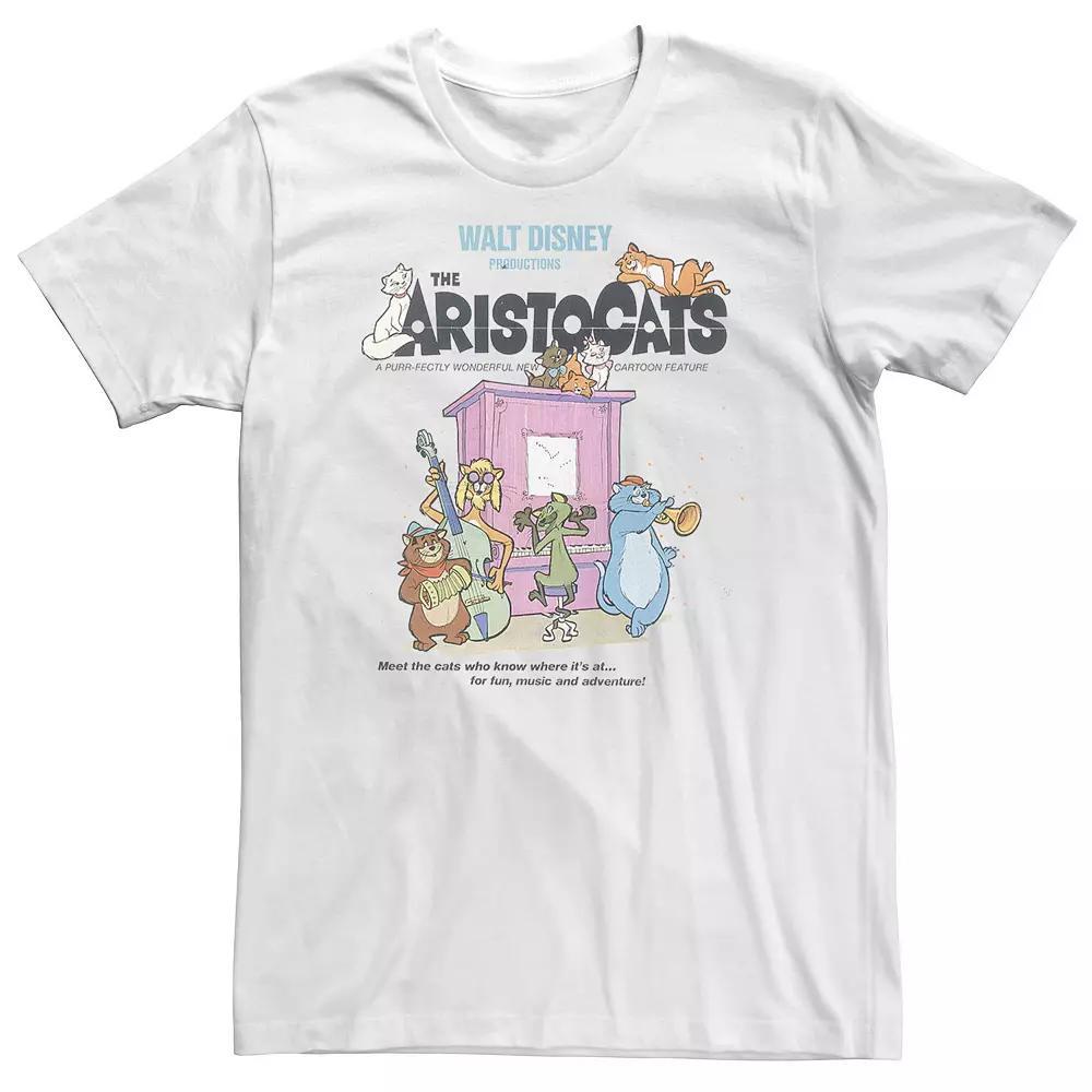 Big & Tall Disney The Aristocats Group Shot Classic Poster Tee, Men's, Size: 3XL, White Product Image