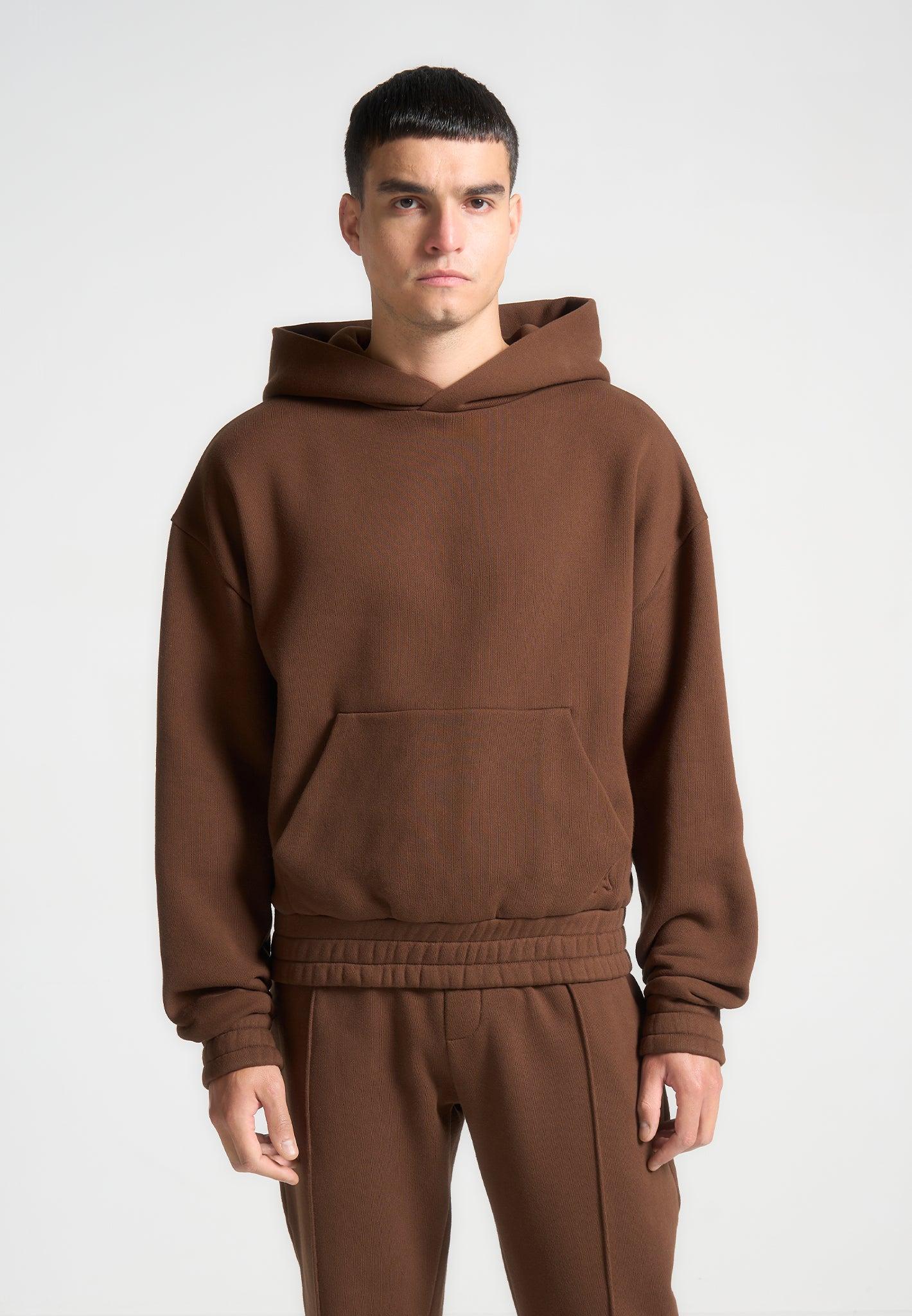 Éternel Cropped Hoodie - Brown Male Product Image