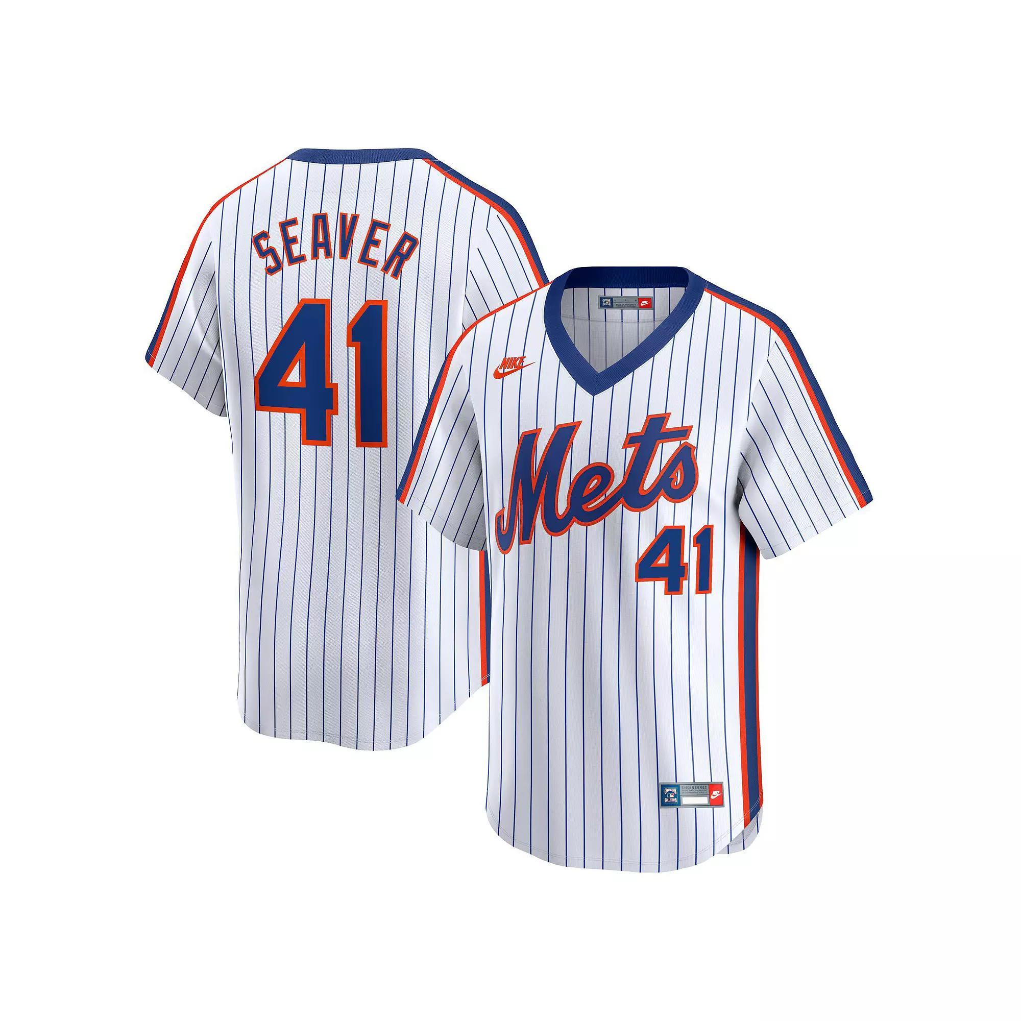 Men's Nike Tom Seaver White New York Mets Throwback Cooperstown Limited Jersey,  Product Image