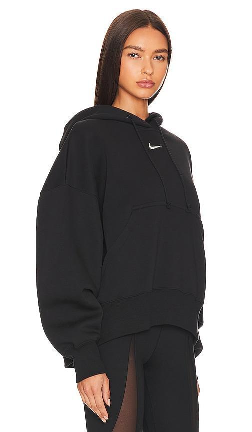 Nike Phoenix Fleece super oversized hoodie in black Product Image