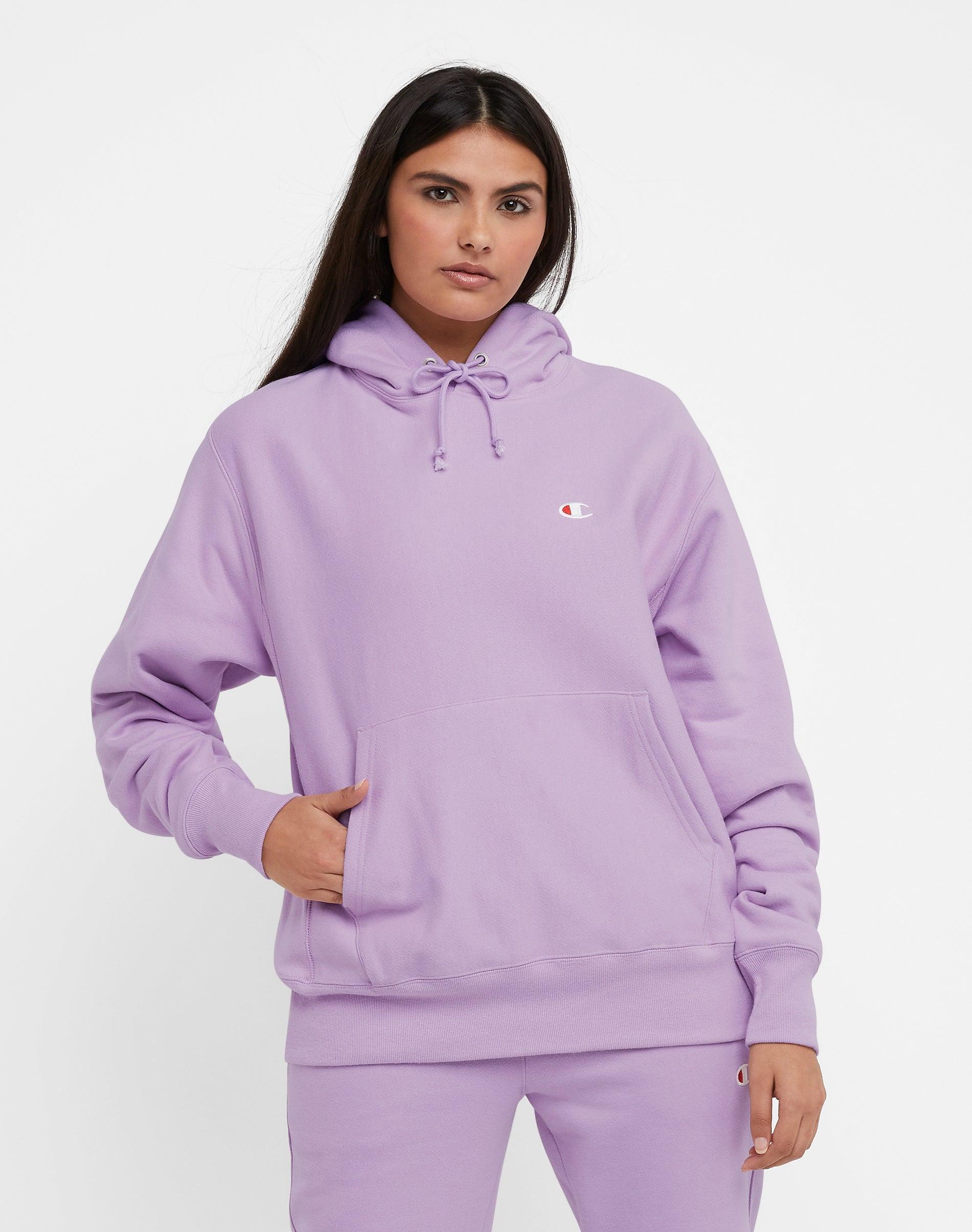 Womens Champion Reverse Weave Oversized Hoodie, C logo Black S Product Image